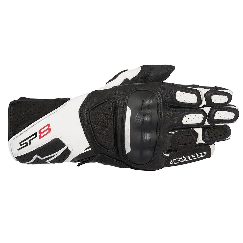 Alpinestars SP-8 V2 Gloves Black White Size: Mens - 2XL