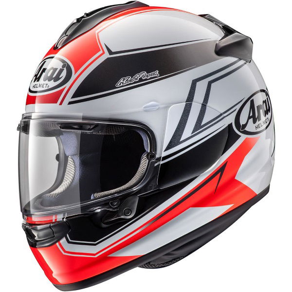 Arai Chaser-X Shaped Grey Red Black Full Face Motorcycle Helmet Left Side
