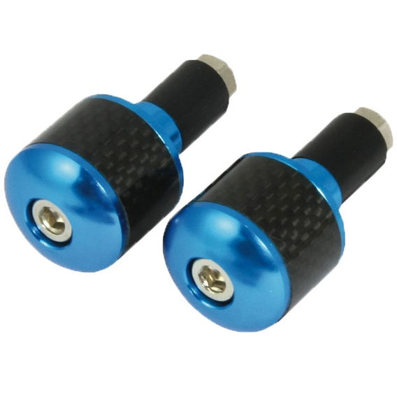 Bike It Carbon Blue Inset Bar End