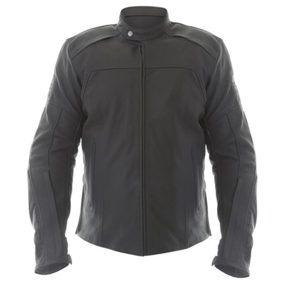 BKS Shadow Ladies Black Leather Motorcycle Jacket Front