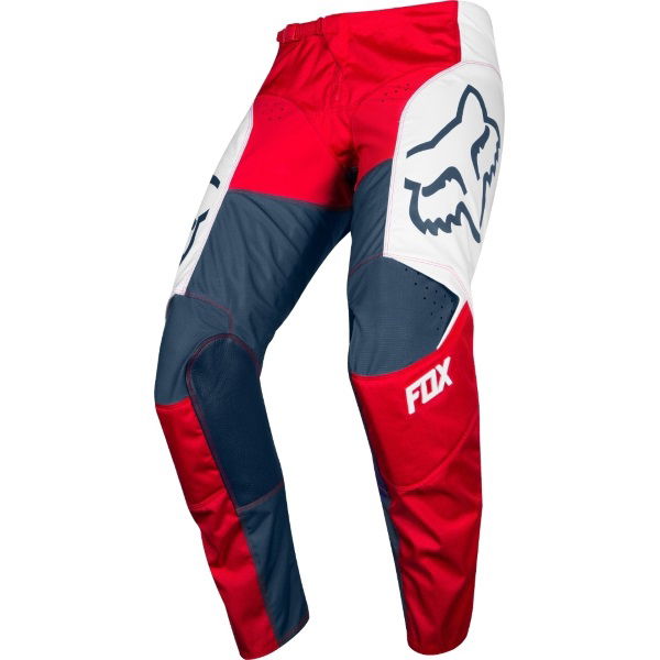 Fox 180 Przm Navy Red Motocross Pants Front