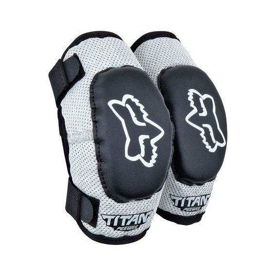Fox PeeWee Titan Elbow Guard Black Silver Black Silver