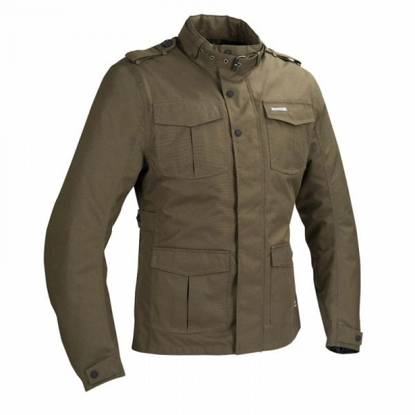 Bering Norris Khaki Motorcycle Jacket Front