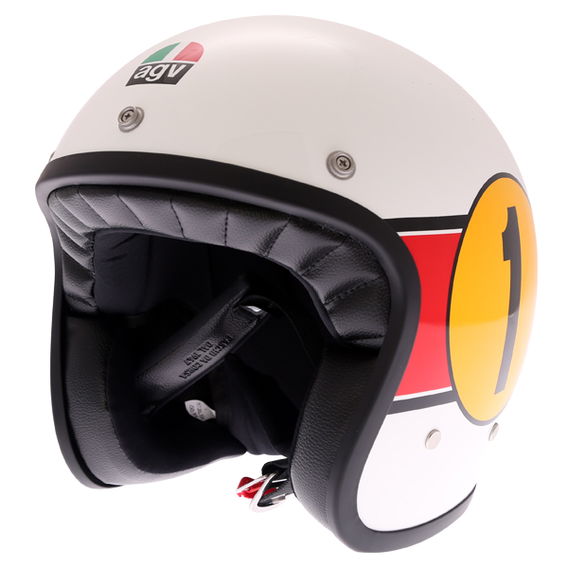 AGV X70 Mino 73 White Open Face Motorcycle Helmet Front Left