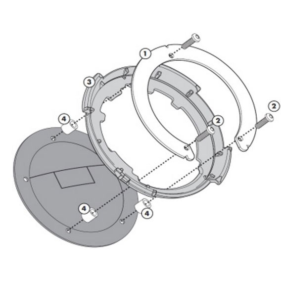 Givi BF04 Tanklock Flange Kawasaki ER, Versys, Z