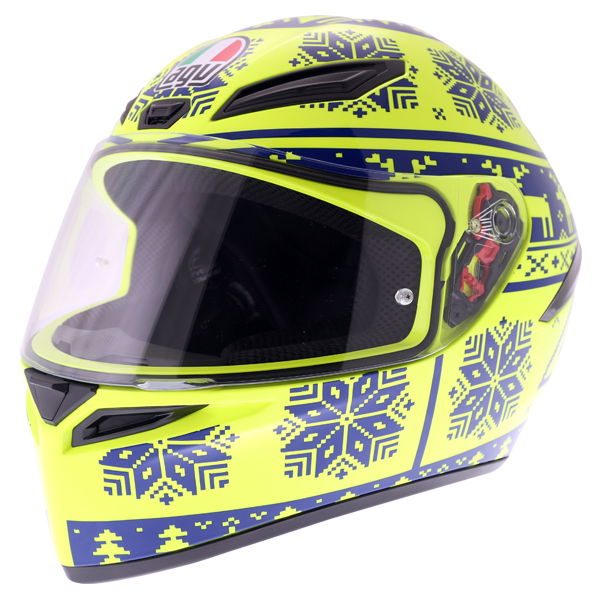 AGV K1 Rossi Winter Test 2015 Replica Full Face Motorcycle Helmet Front Left