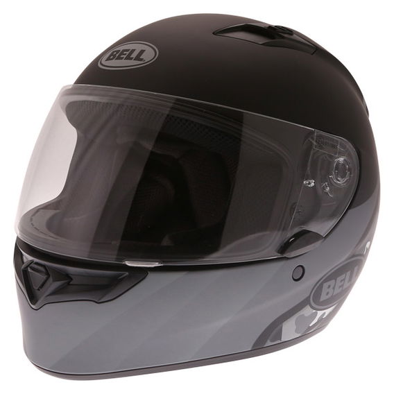 Bell Qualifier Integrity Matt Black Titanium Camo Full Face Helmet Front Left