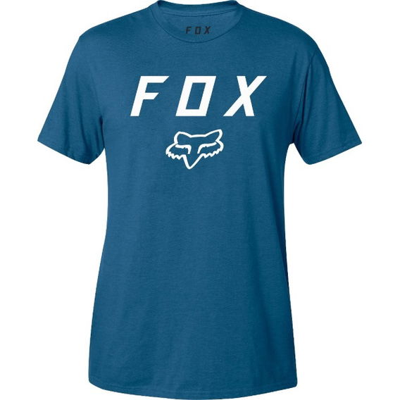 Fox Legacy Distressed Blue Moth T-Shirt Front