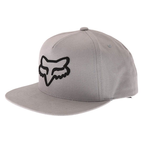 Fox Instill Snapback Steel Grey Baseball Cap Front Left