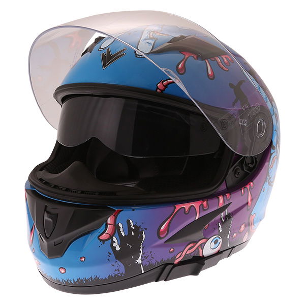 Frank Thomas FT36SV Zombie Helmet Blue | J&S Accessories