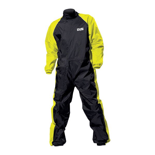 IXS Orca Evo Black Yellow Motorcycle Rainsuit Front