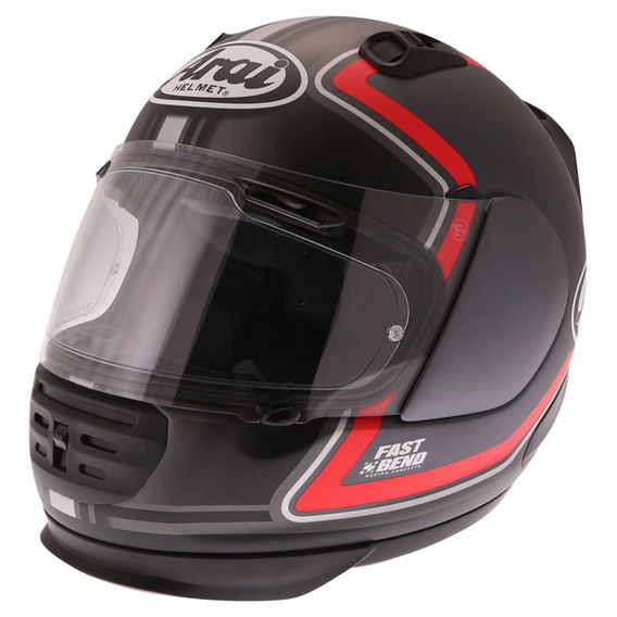 Arai Rebel Trophy Red Full Face Motorcycle Helmet Front Left