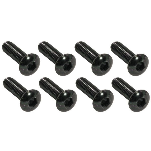 Bike It 8Pcs Black Button Screen Bolts