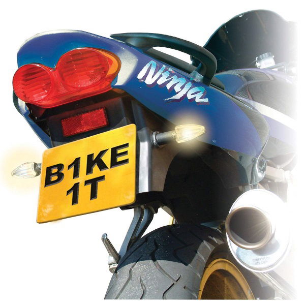 Bike It Black Long-Stem Universal Motorcycle Indicators