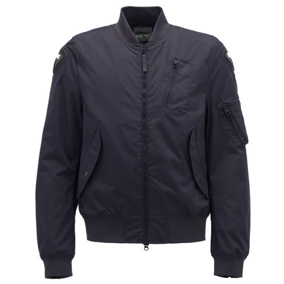 Blauer Maverik Blue Textile Motorcycle Jacket Front