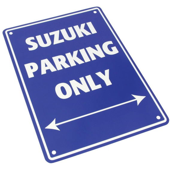 Bike It Suzuki Parking Only Sign
