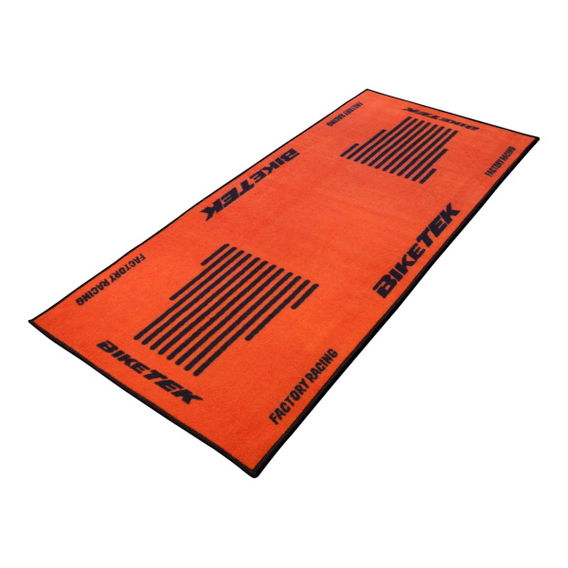 Biketek Orange Black Motorcycle Garage Mat