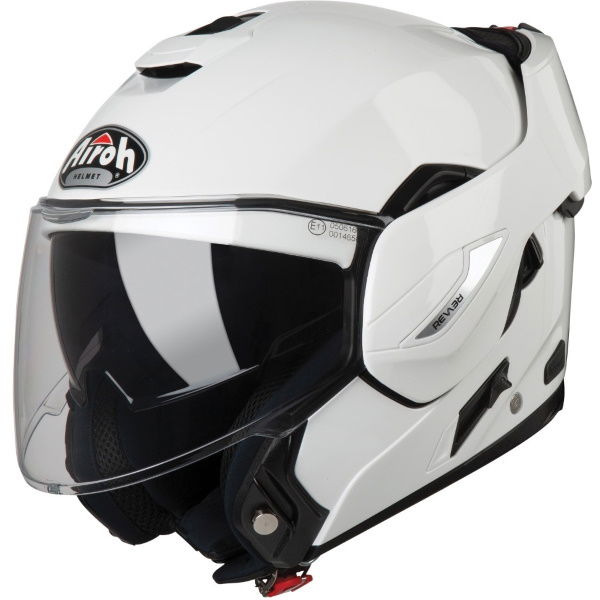 Airoh REV19 Flip White Flip Front Motorcycle Helmet Open