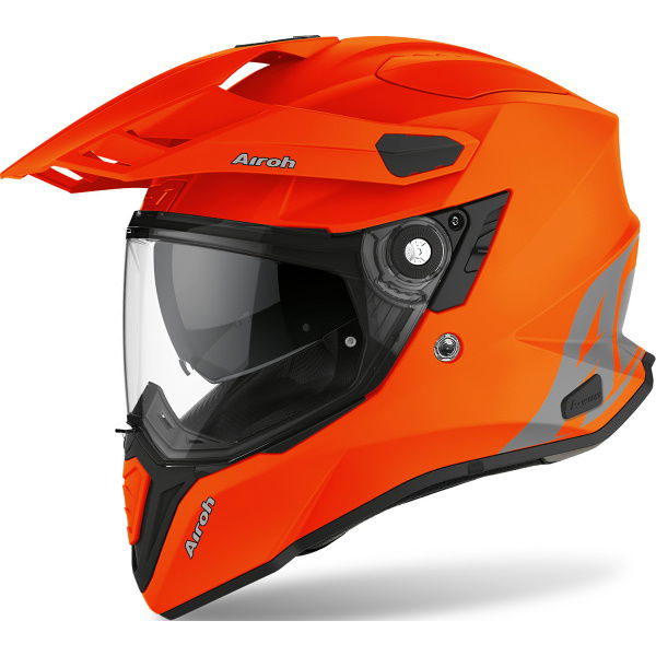 Airoh Commander Orange Fluo Matt Adventure Motorcycle Helmet Front Left