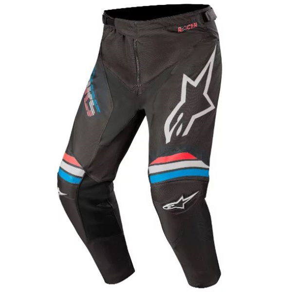 Alpinestars Racer Braap Black Light Grey Motocross Pants Front