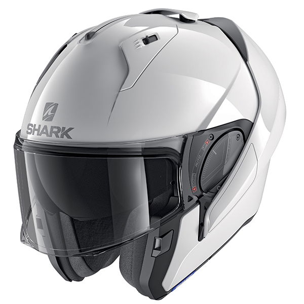 Shark Evo ES White Flip Front Motorcycle Helmet Flip Open