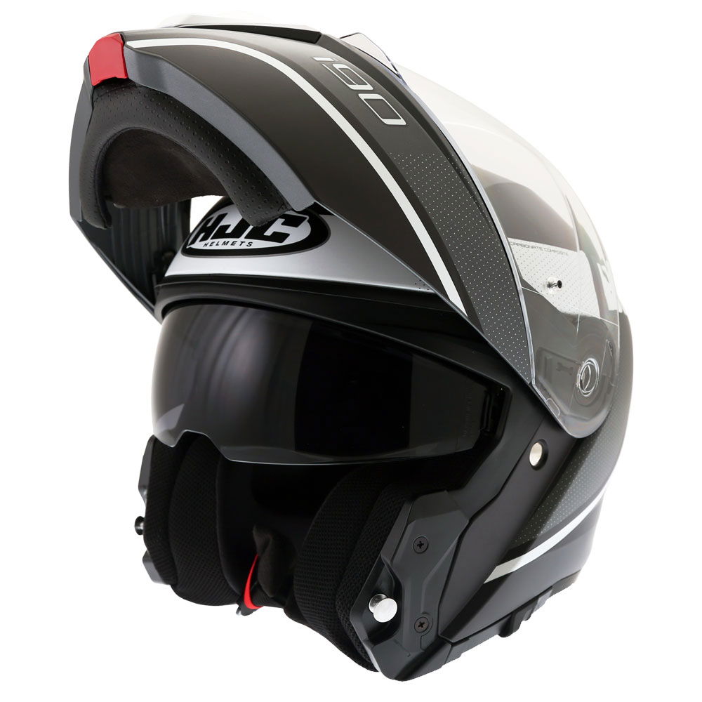 HJC I90 Davan Helmet Black White XS (53-54 cms)