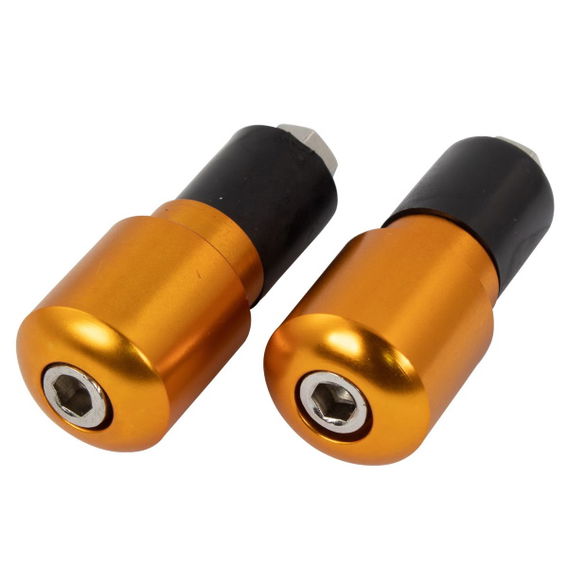 Bike It 18mm Gold Motorcycle Slim Bar Ends