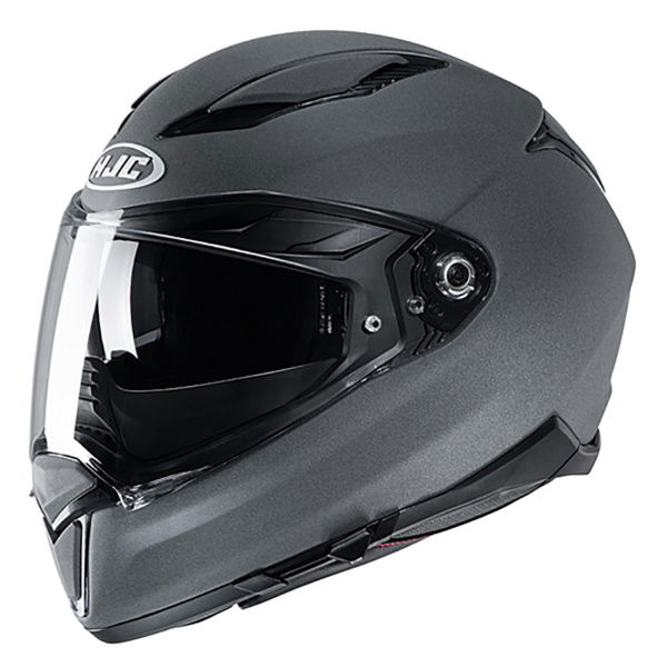 HJC F70 Stone Grey Full Face Motorcycle Helmet Front Left