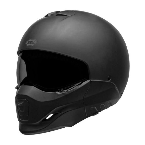 Bell Broozer Matt Black Full Face Motorcycle Helmet Front Left