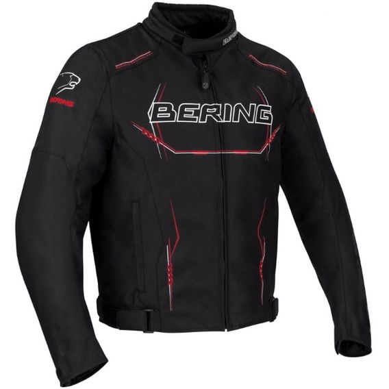 Bering Forcio Black Red White Textile Motorcycle Jacket Front