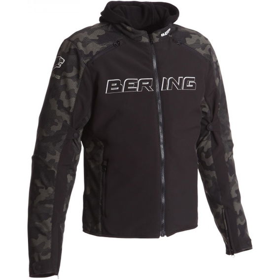 Bering Jaap Evo Black Camo Textile Motorcycle Jacket Front