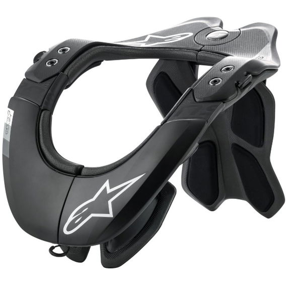 Alpinestars BNS Tech-2 Black Cool Grey Neck Brace Front
