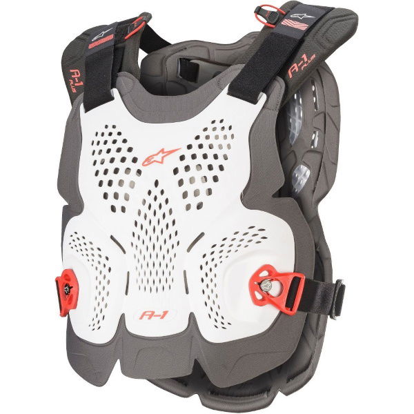 Alpinestars A-1 Plus White Anthracite Red Chest Protector Front