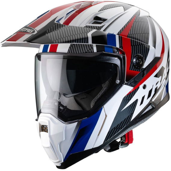 Caberg X-Trace Savana Helmet White Black Blue Red Size: L