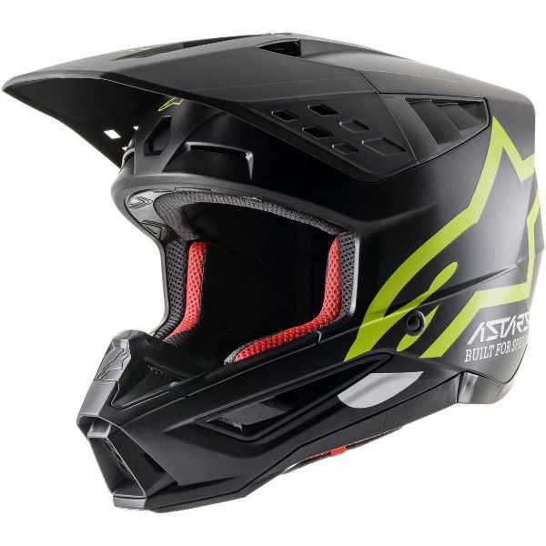 Alpinestars S-M5 Compass Helmet Matt Black Yellow Flo Size: S