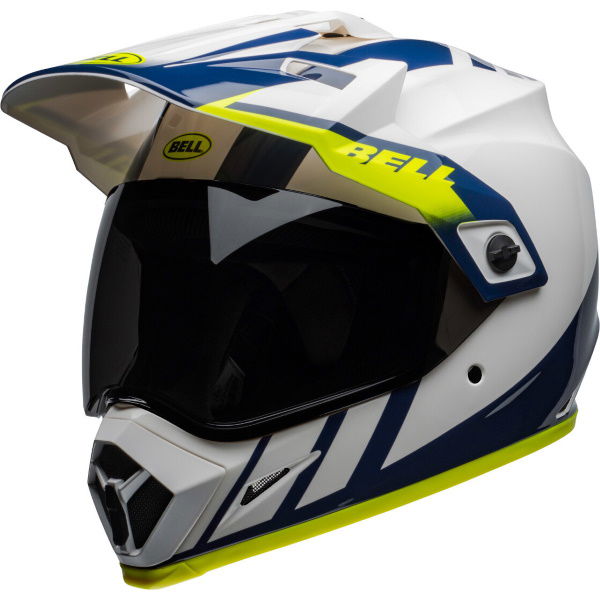 Bell MX-9 Adventure Mips Dash Helme White Blue Hi Viz Size: S