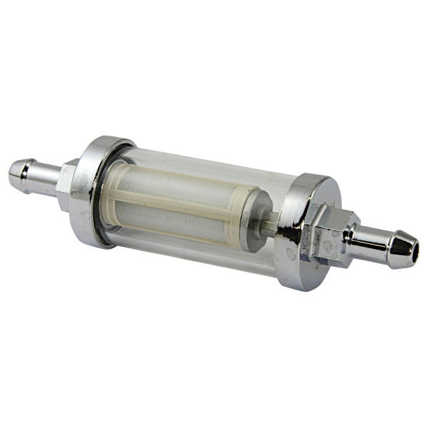 Bike It Fuel Filter imperial 5-16in Chrome Chrome