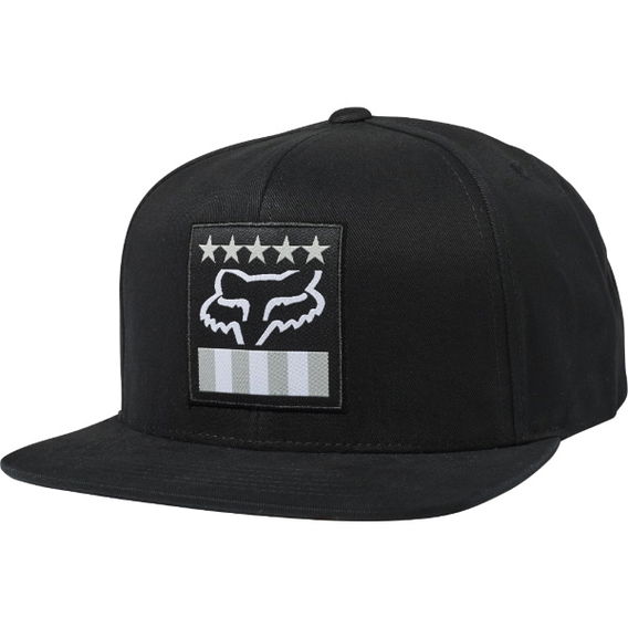 Fox Freedom Shield Snapback Hat Black Black