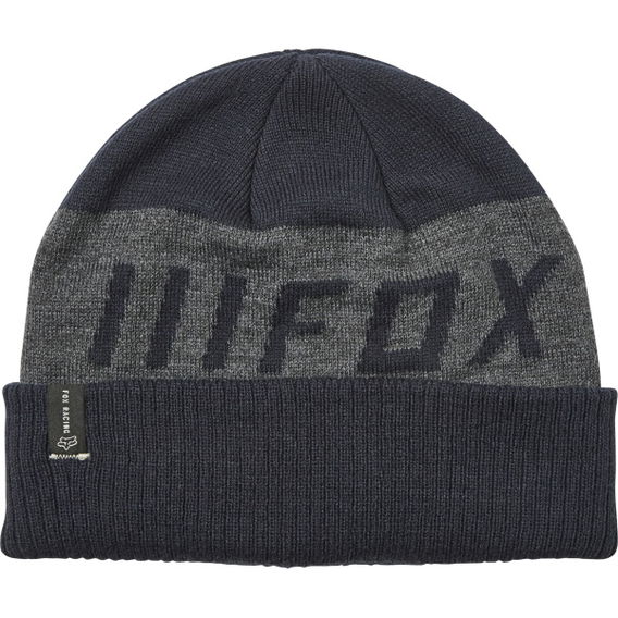 Fox Down Shift Navy Grey Beanie Front