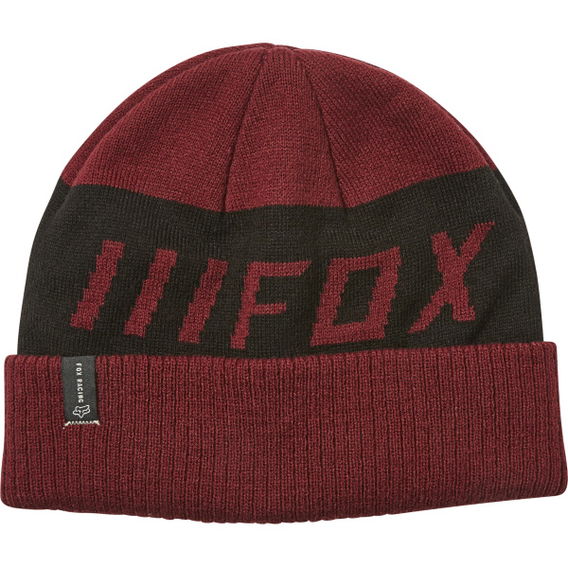 Fox Down Shift Cranberry Beanie Front