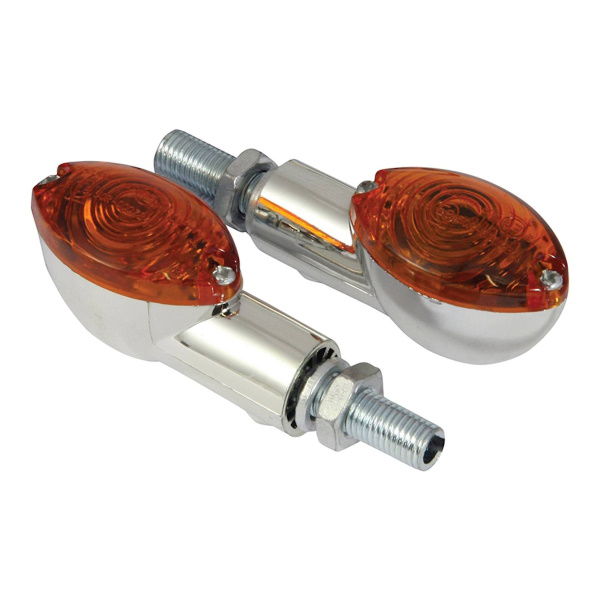 Bike It Mini Cat-Eye Indicator Chrome Chrome