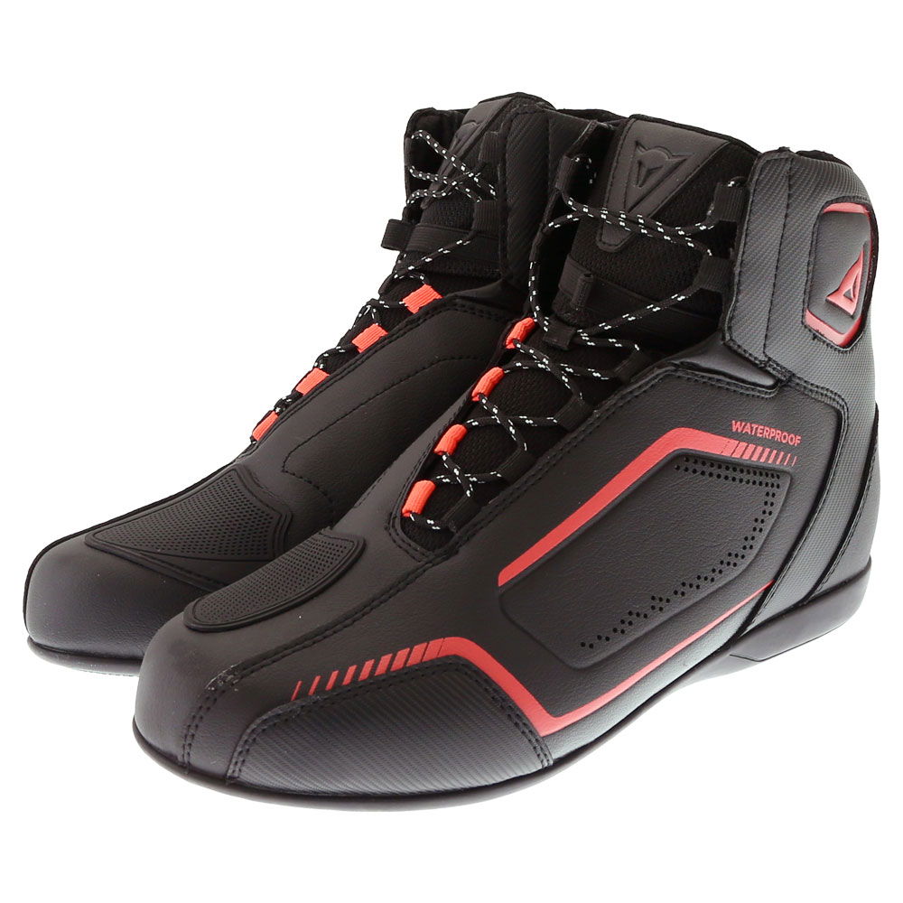 Dainese Raptors D-WP Shoes Black Black Fluo Red Size: UK 6