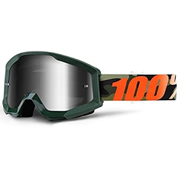 100% Strata Goggle Huntsitan Mirror Silver Lens Mirror Silver Lens