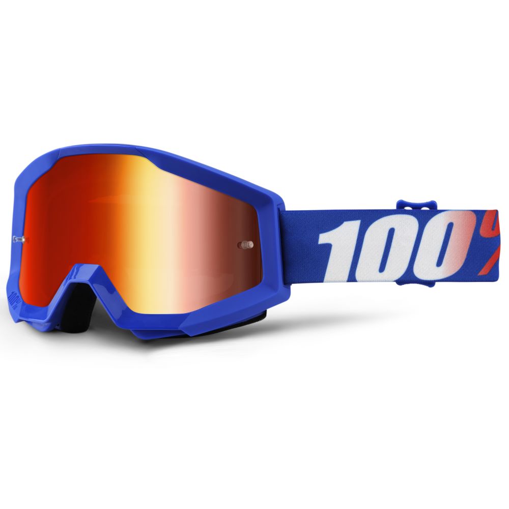 100% Strata Goggle Nation Mirror Red Lens Mirror Red Lens