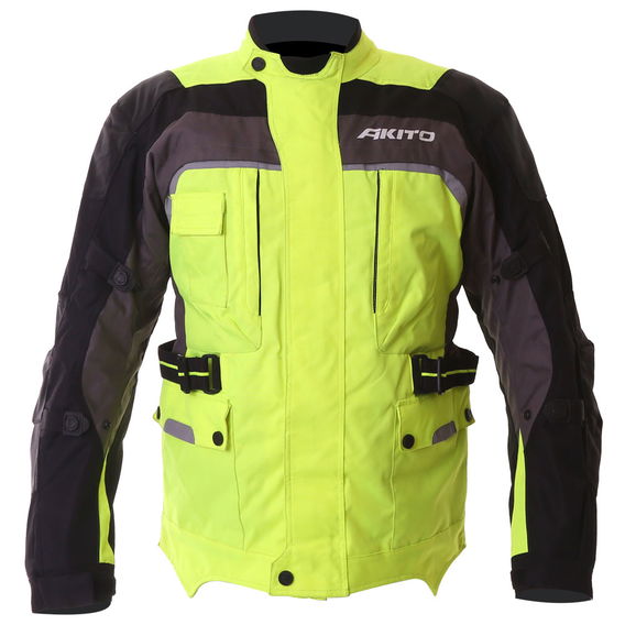 Akito Typhoon Jacket Black Grey Yellow Size: Mens UK - M