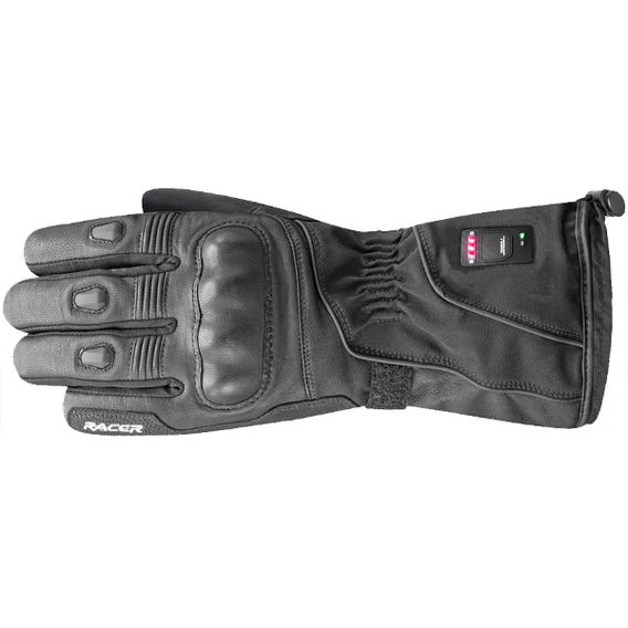 Racer Heat 4 Black Motorcycle Gloves Back