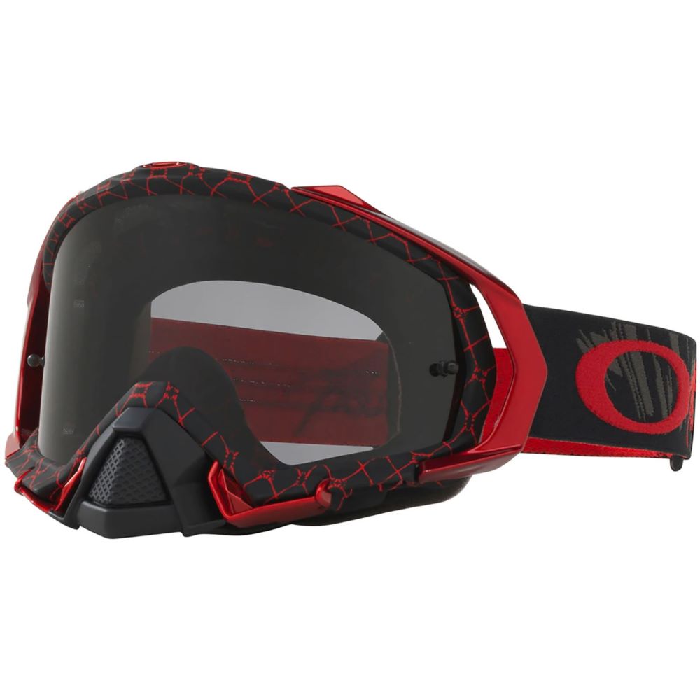 Oakley Mayhem Pro MX Goggle Reaper Blood Red Dark Grey Lens Blood Red Dark Grey Lens