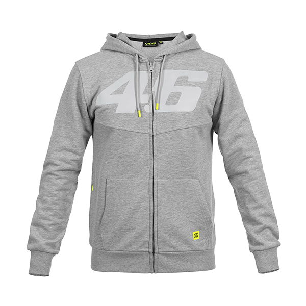 VR46 Binder Full Zip Hoodie Grey Size: XS