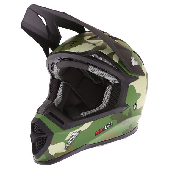 Akito MX Terra Helmet Matt Camo Green Size: XS