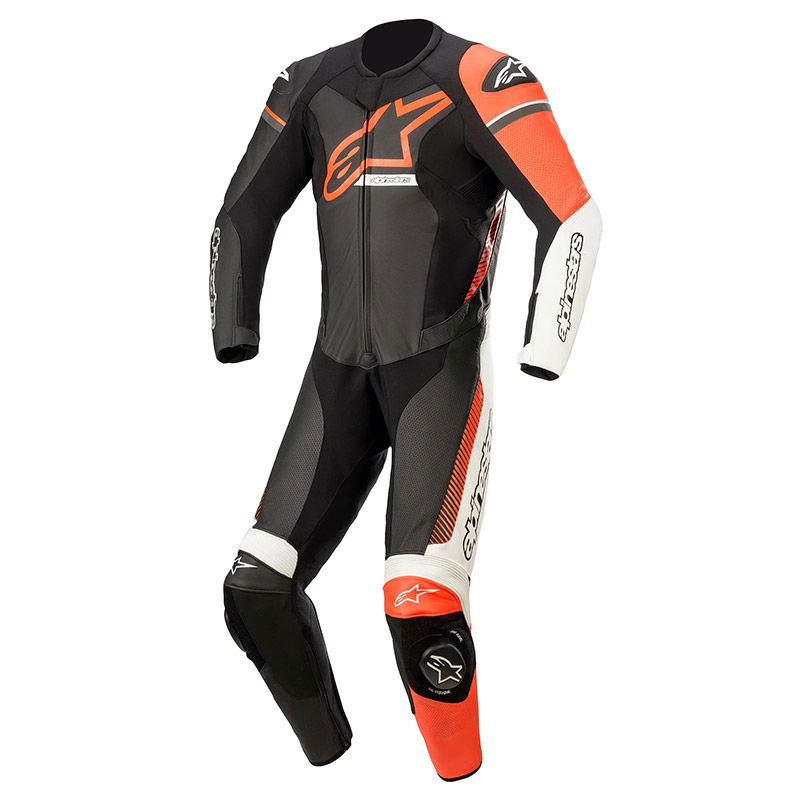Alpinestars GP Force Phantom Suit Black White Red Fluo Size: Mens UK - 38